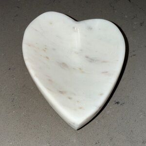 Heart-Shaped Marble Dish Approximately 3.5” x 3.5”, new
